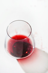 glasses with red wine