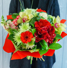 nice bouquet in the hands
