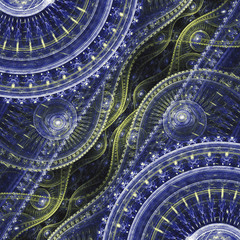 Abstract coqwheel machine, steampunk background