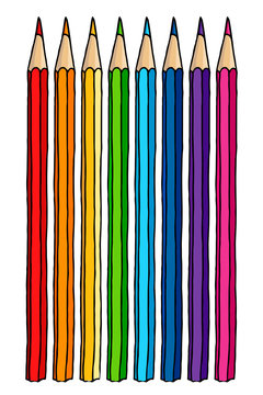 Colored pencils illustration