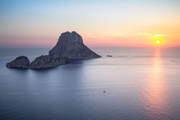 Fototapeta na wymiar Sunset on Es Vedra, Ibiza