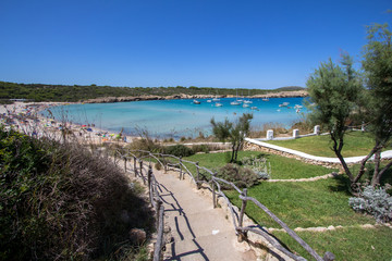 Naklejka premium Son Parc beach in Menorca, Spain