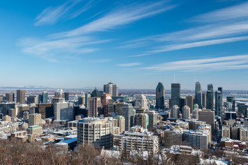 Fototapeta na wymiar Montreal Skyline in winter (2018)