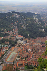 View from the top of Tampa mountain over Brasov city