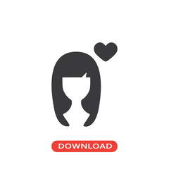 Girl in love icon