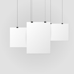 Mock up realistic poster set