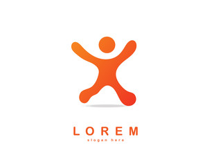 Obraz premium Happy character logo