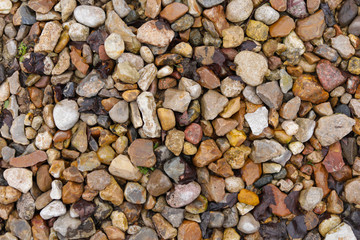 stones on the road beautiful background texture