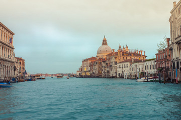 Fototapeta na wymiar Venezia canal grande Basilica santa maria della Salute Italy Travel europe