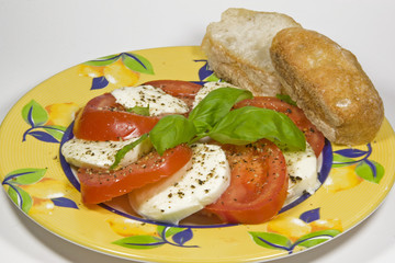 Mozarella mit Tomaten