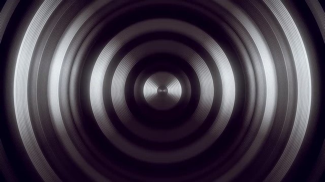 White Round Circular Waves Tunnel VJ Loop Motion Background