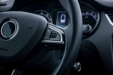Fototapeta na wymiar control buttons on steering wheel