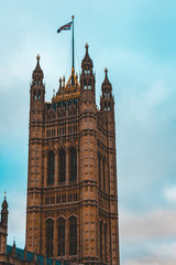 Fototapeta na wymiar high formated picture of tower at Westminster Palace