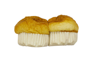 Side View of Bread on a White Isolated Background