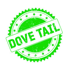 Dove Tail green grunge stamp isolated