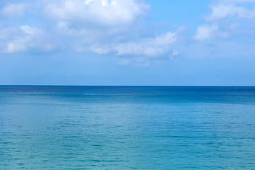 Beautiful tropical seascape. Sky and sea.