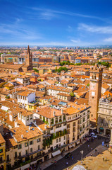 Obraz premium Beautiful aerial view of Verona, Veneto region, Italy.