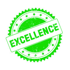 Excellence green grunge stamp isolated