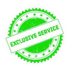 Exclusive Service green grunge stamp isolated