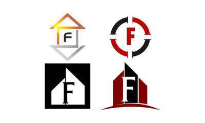 Logotype F Modern Template Set