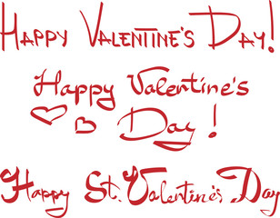 Valentine's day lettering