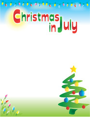 Christmas in July Background Template Vertical