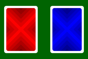 Obraz premium Playing Card Back Designs - diagonal lines pattern, vector set,