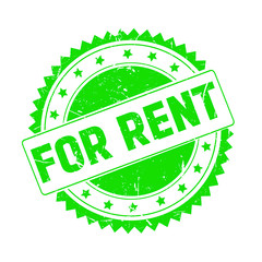 For Rent green grunge stamp isolated