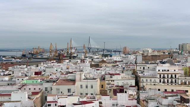 Cadiz Panoramic View from Cathedral Tower Andalusia Spain