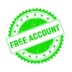 Free Account green grunge stamp isolated