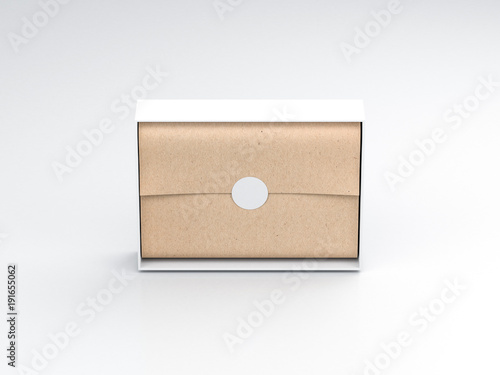 Download "White Gift Box Mockup with kraft wrapping paper and ...