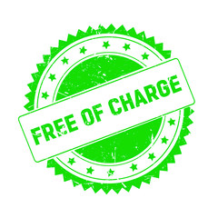 Free Of Charge green grunge stamp isolated
