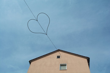 Building in Offenbach am Main, Germany. The heart is edited in Photoshop. 