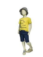 Child mannequin dressed in casual clothes.