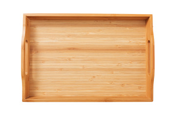 Wooden box. storage of things. View from above. Isolated. For your design.