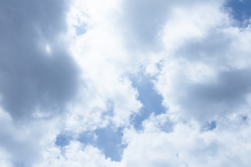 white clouds in the blue sky