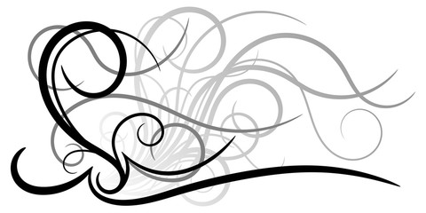 Ornement Abstrait Noir Gris