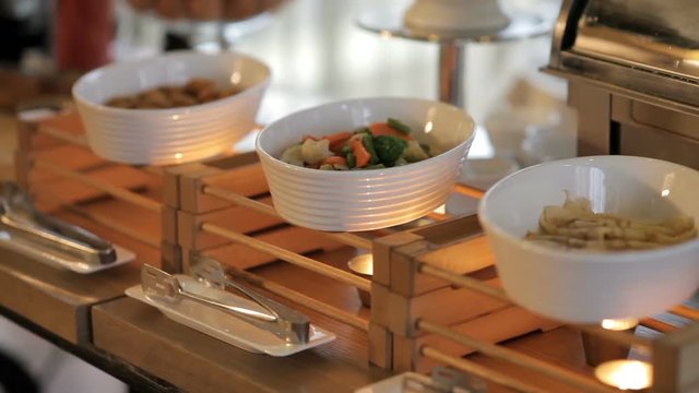 Breakfast buffet concept in luxury restaurant