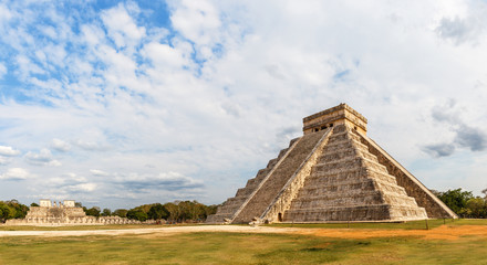 Temple of Kukulcan or the Castle, the center of the Chichen Itza archaeological site, Yucatan, Mexico