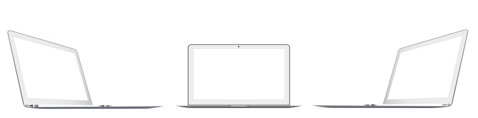 Laptop in a flat vector style