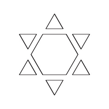 black outline star of david clip art preview
