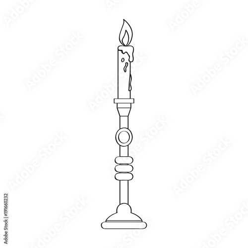 "Isolated candlestick outline" Stock image and royaltyfree vector