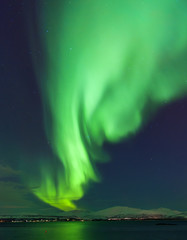 The polar lights in Norway. Tromso