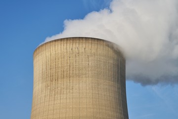 Smoking tower, coal  fired power plant