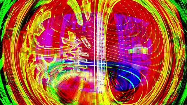 cool tokyo neon sign and lighting at night. this has been post processed and made into a great abstract colourful background