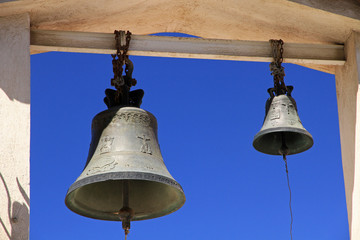 Bells, byzantine church in Athens, Greece