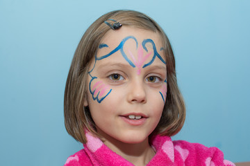 Face painting in progress 