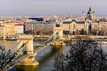 Fototapeta na wymiar Chain Bridge - Budapest