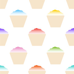 Shaved ice with syrup pattern