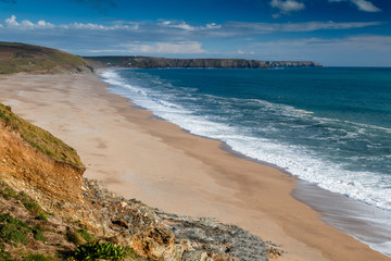 Loe Bar beach near Porthleven in Cornwall
